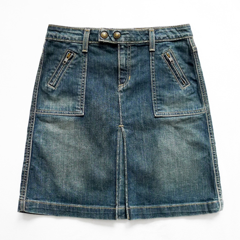 NEW WITHOUT TAG GAP JEANS Denim A-Line Skirt + Pockets Size 1 (28" x 19")